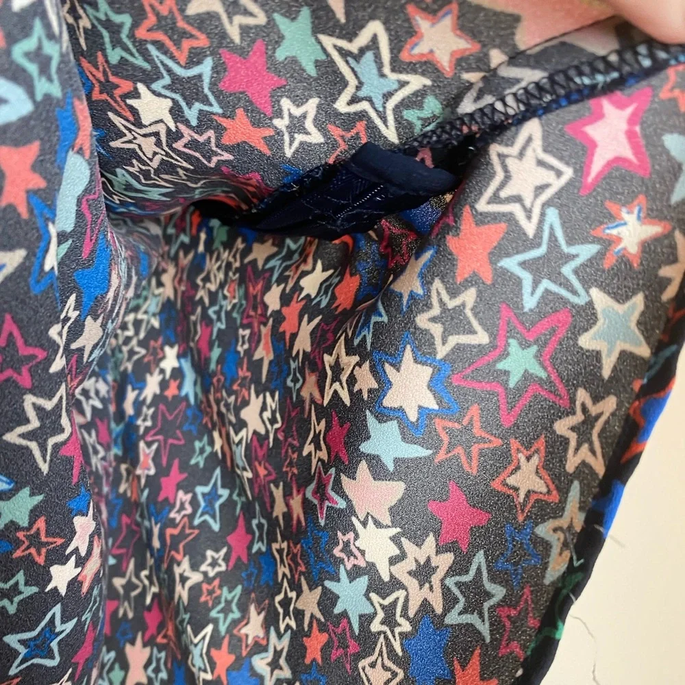 EEUC J. Crew Kaleidoscope Star One Shoulder Blouse - Picture 10 of 10